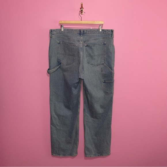 Abercrombie & Fitch Jeans Women’s Size 18 Long Light Blue Denim 90’s Relaxed - Picture 7 of 9